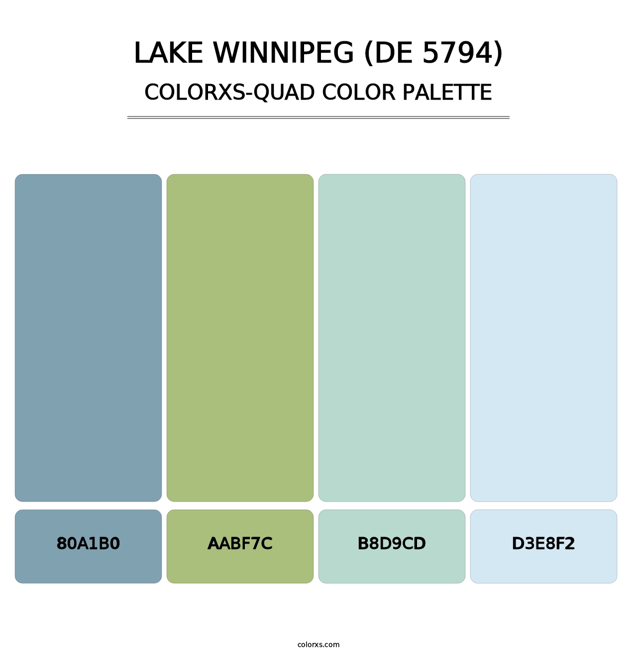 Lake Winnipeg (DE 5794) - Colorxs Quad Palette