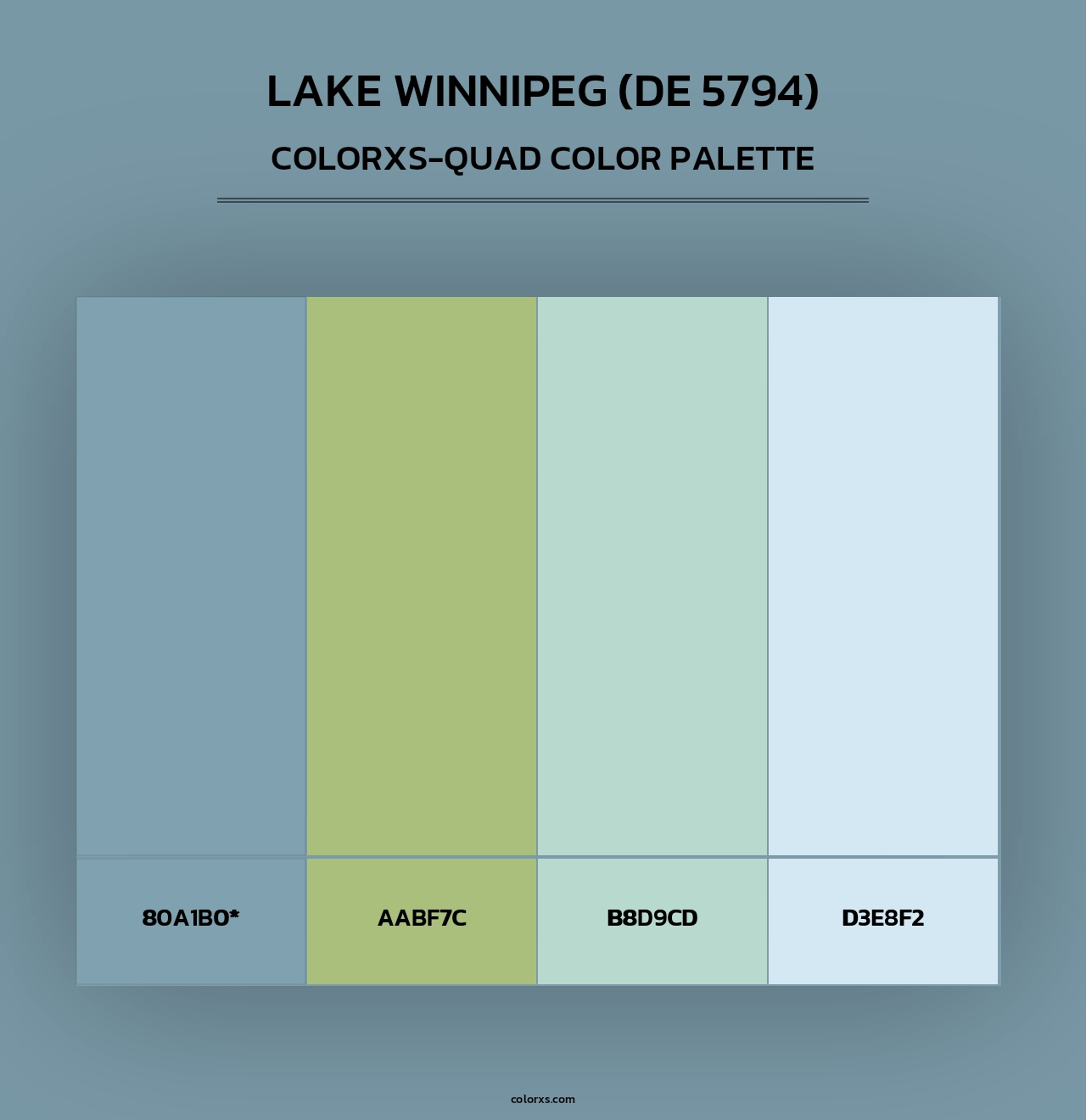 Lake Winnipeg (DE 5794) - Colorxs Quad Palette
