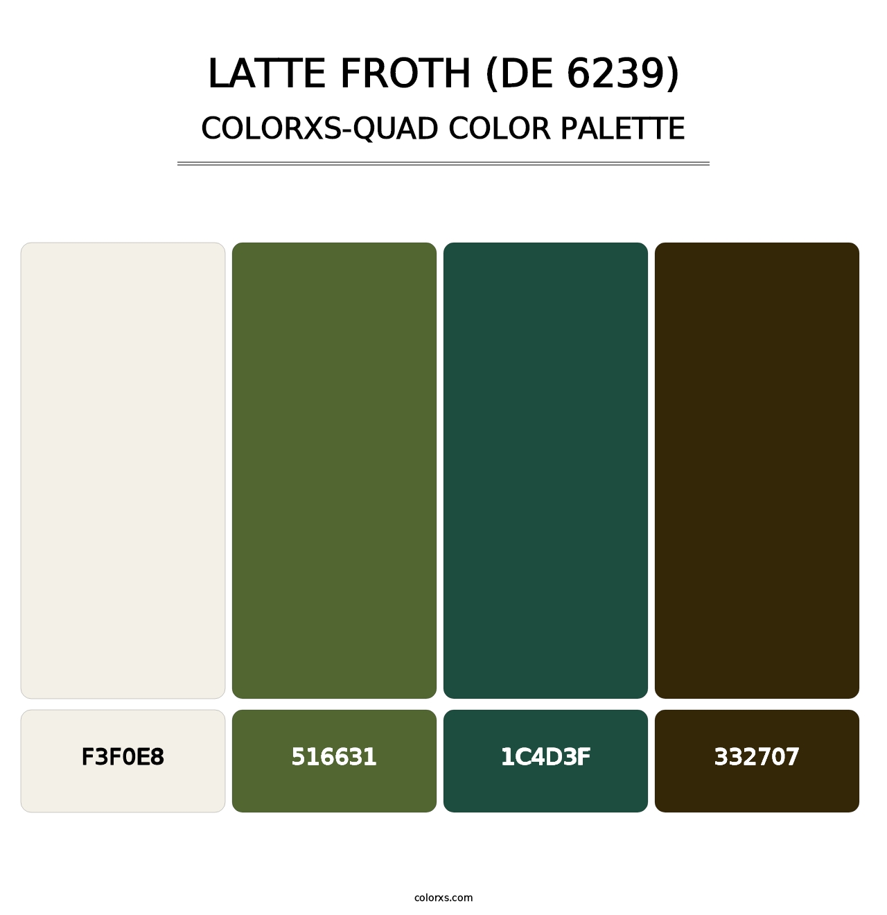 Latte Froth (DE 6239) - Colorxs Quad Palette