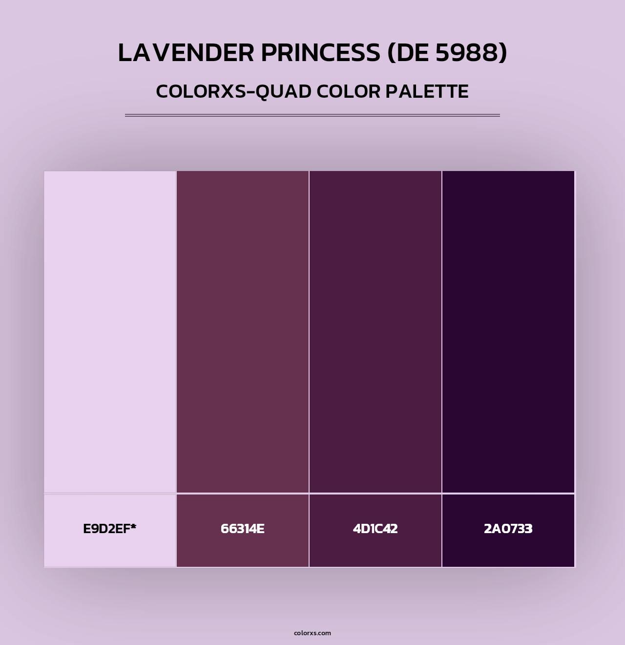 Lavender Princess (DE 5988) - Colorxs Quad Palette