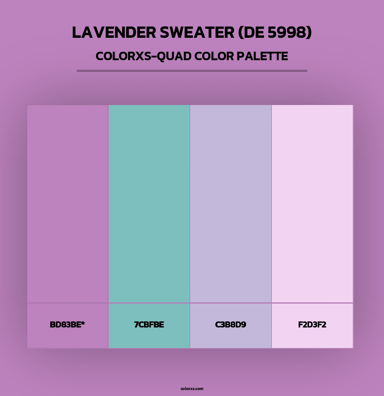 Lavender Sweater (DE 5998) - Colorxs Quad Palette