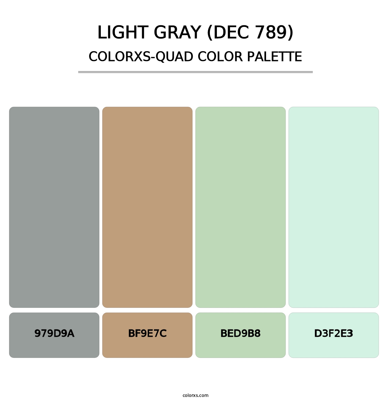 Light Gray (DEC 789) - Colorxs Quad Palette