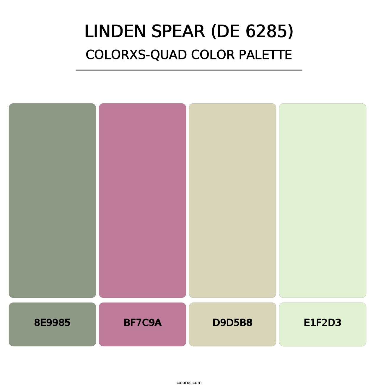 Linden Spear (DE 6285) - Colorxs Quad Palette