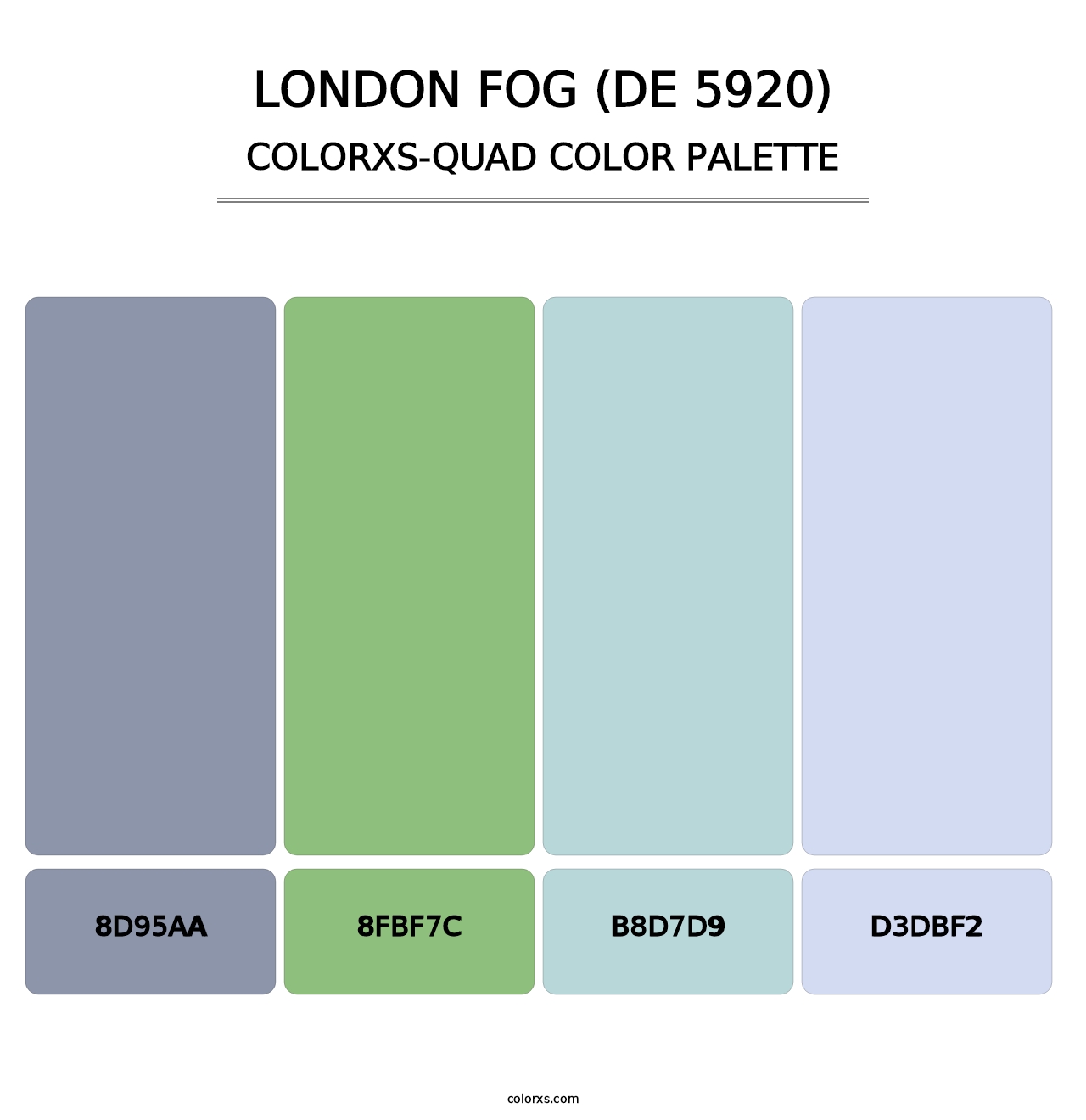 London Fog (DE 5920) - Colorxs Quad Palette