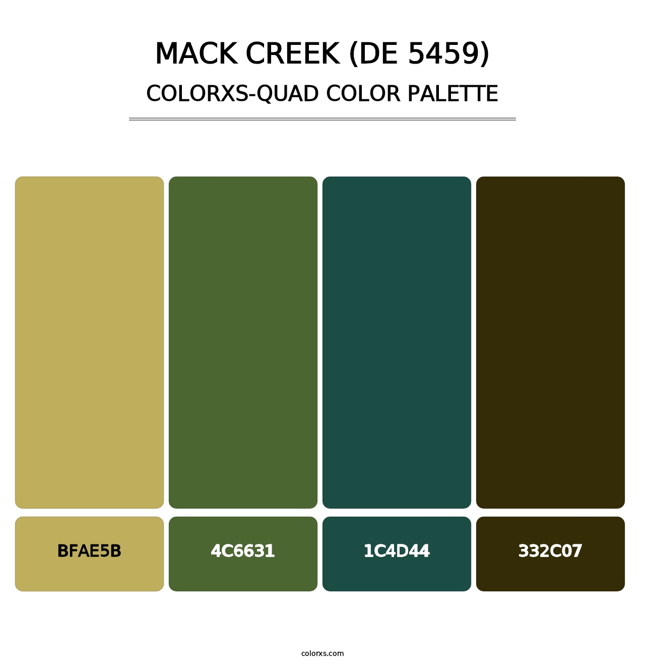 Mack Creek (DE 5459) - Colorxs Quad Palette