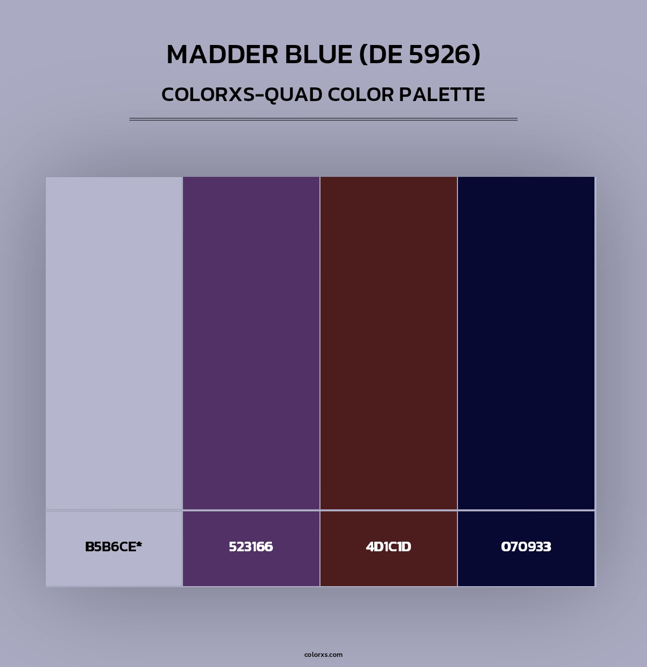 Madder Blue (DE 5926) - Colorxs Quad Palette