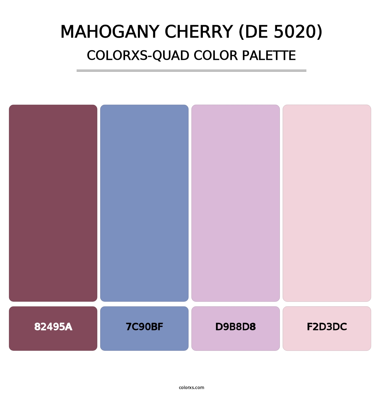 Mahogany Cherry (DE 5020) - Colorxs Quad Palette