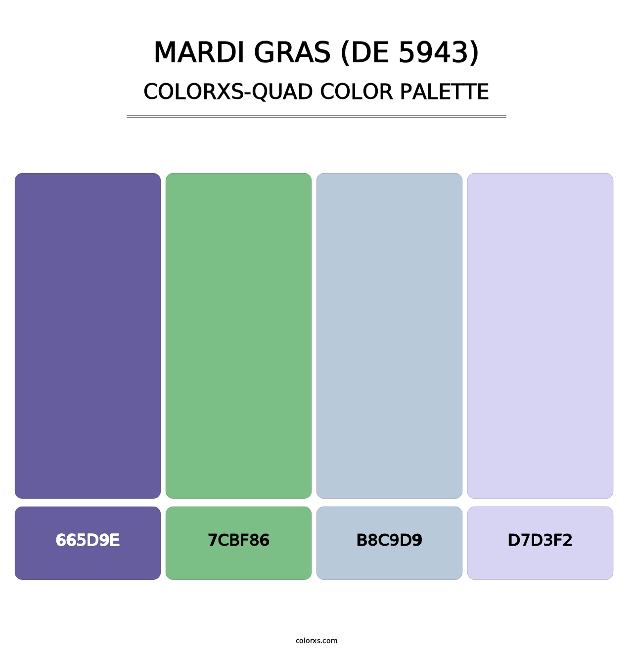 Mardi Gras (DE 5943) - Colorxs Quad Palette