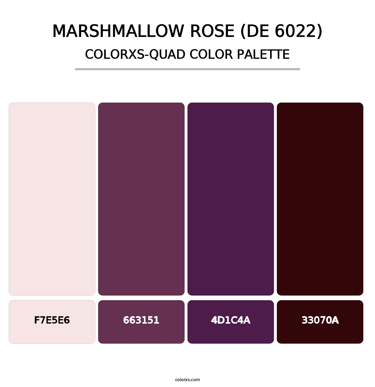 Marshmallow Rose (DE 6022) - Colorxs Quad Palette