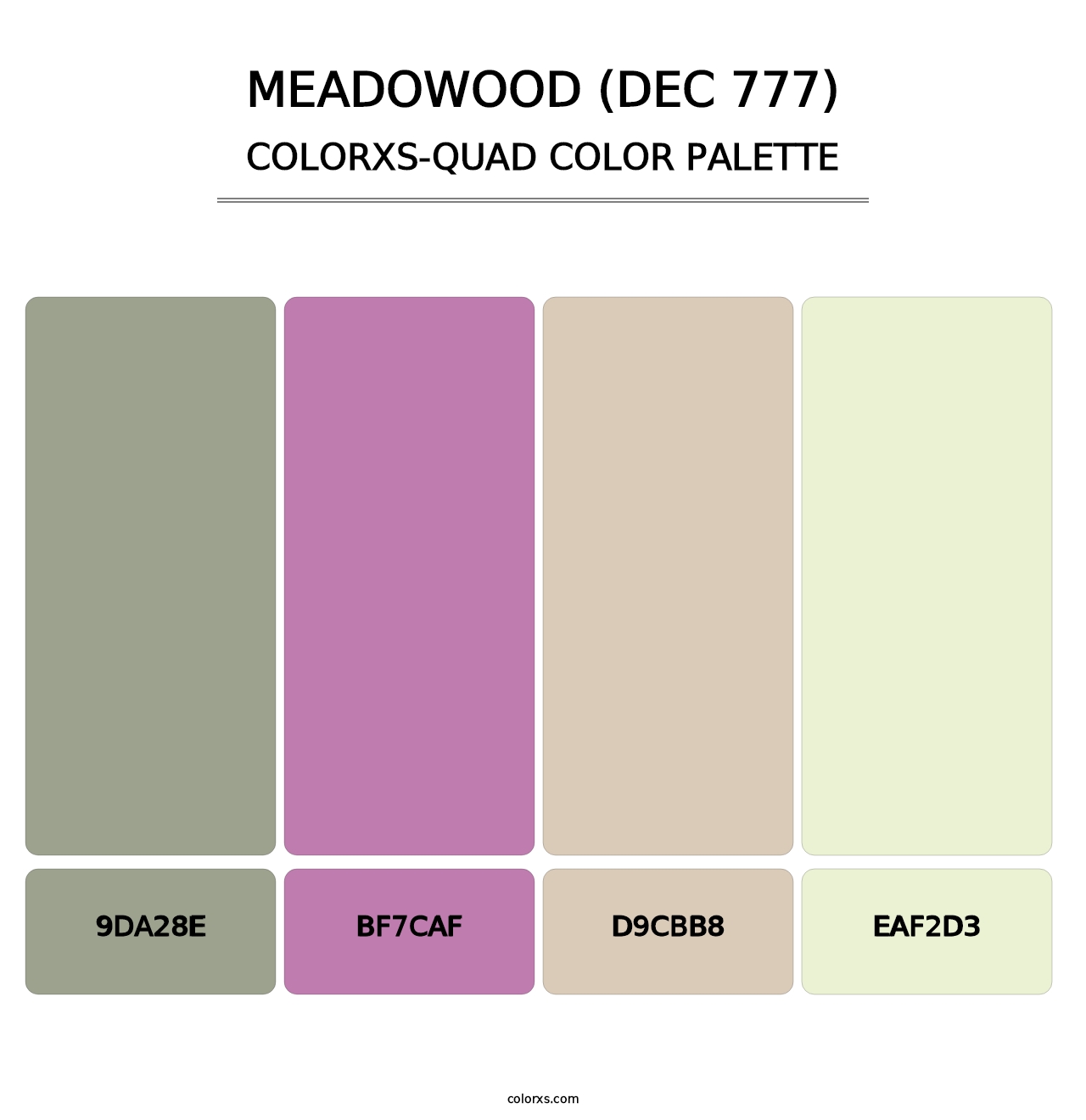 Meadowood (DEC 777) - Colorxs Quad Palette