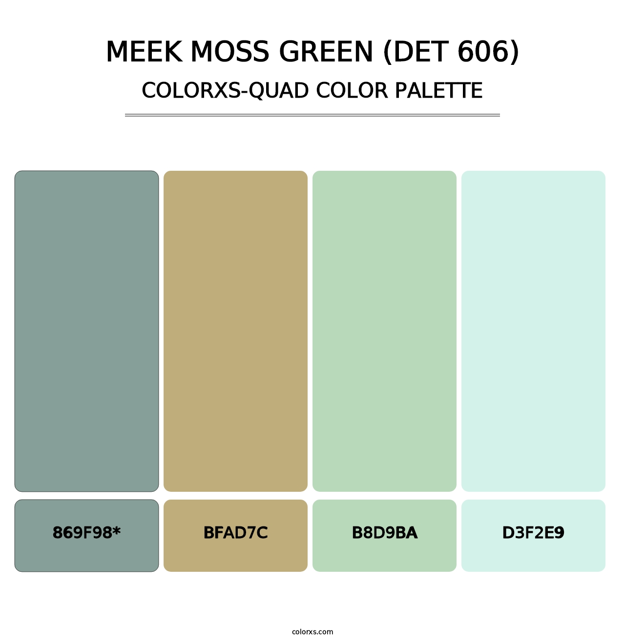 Meek Moss Green (DET 606) - Colorxs Quad Palette