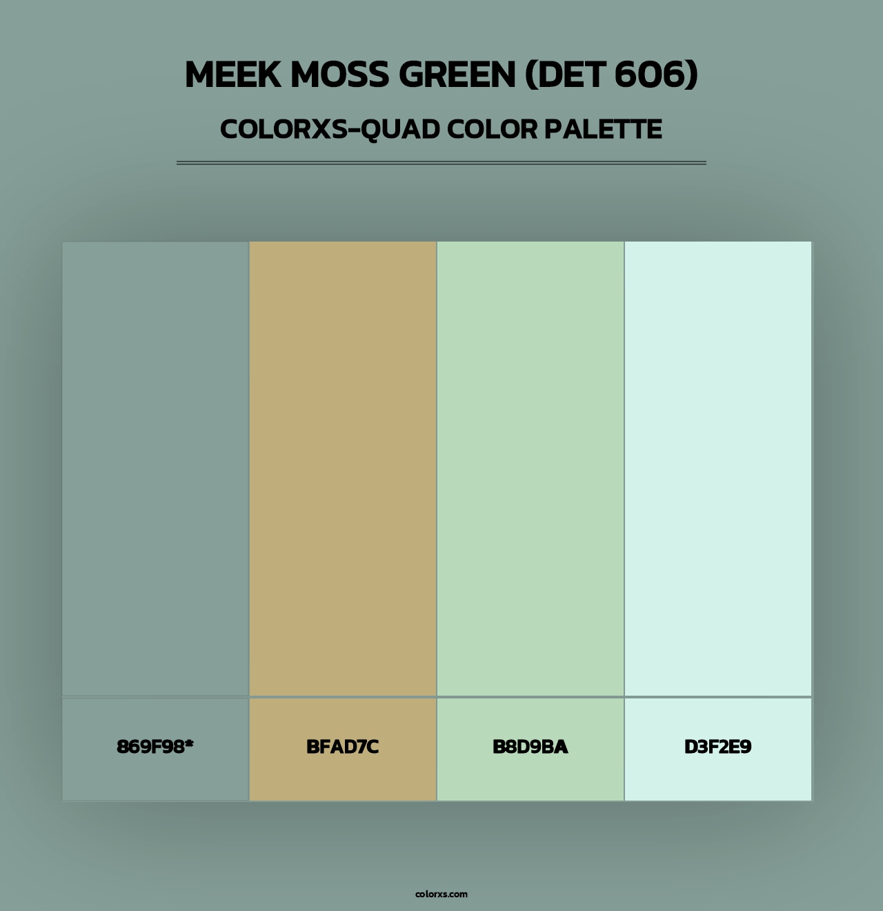Meek Moss Green (DET 606) - Colorxs Quad Palette