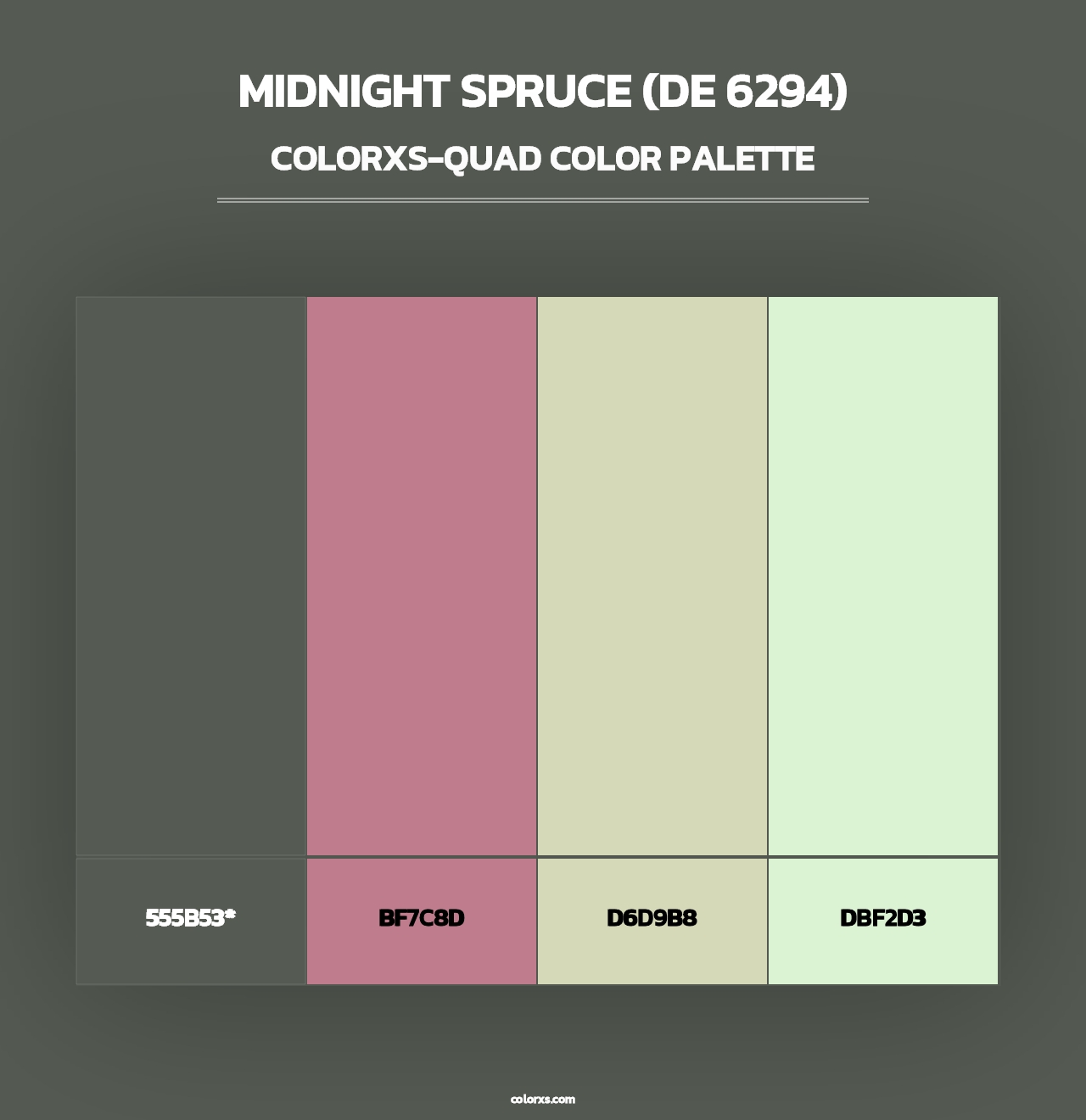 Midnight Spruce (DE 6294) - Colorxs Quad Palette