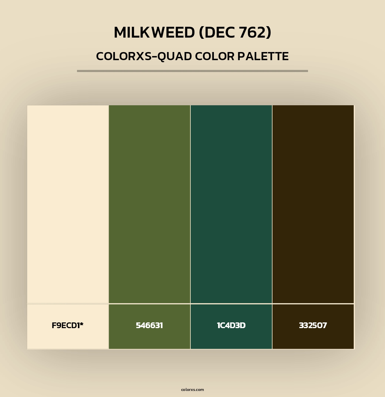 Milkweed (DEC 762) - Colorxs Quad Palette