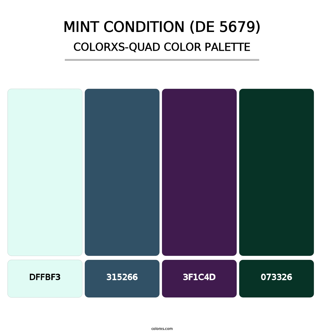 Mint Condition (DE 5679) - Colorxs Quad Palette