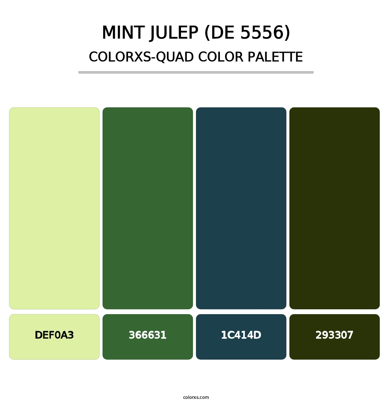 Mint Julep (DE 5556) - Colorxs Quad Palette