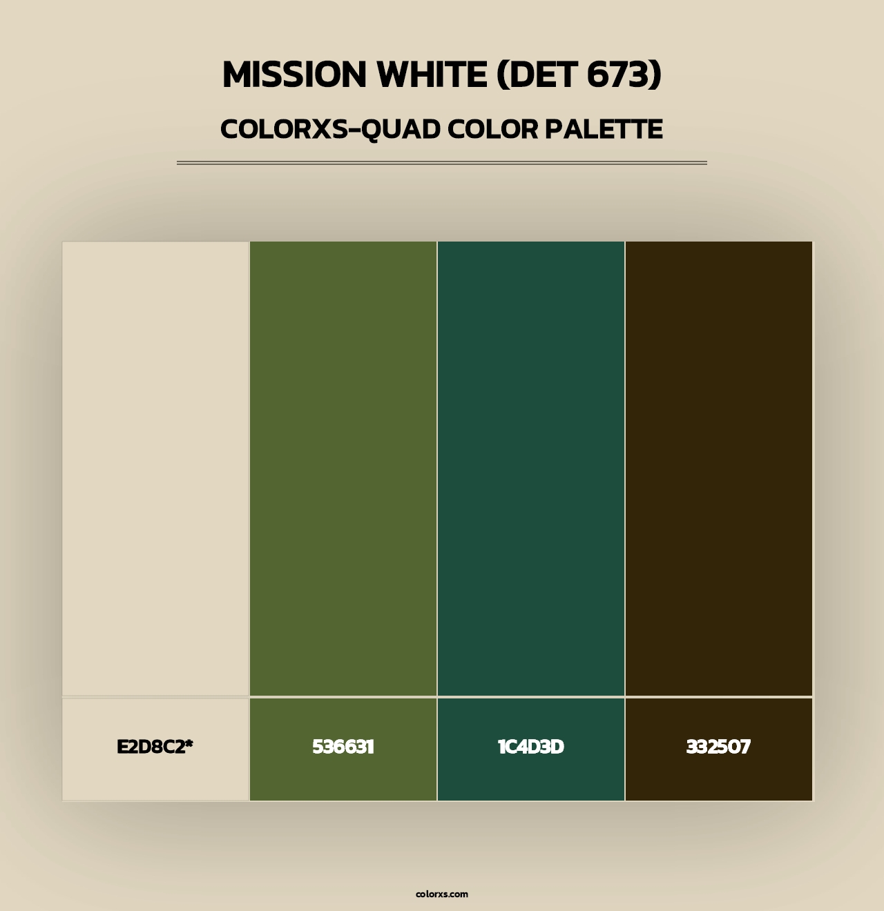 Mission White (DET 673) - Colorxs Quad Palette
