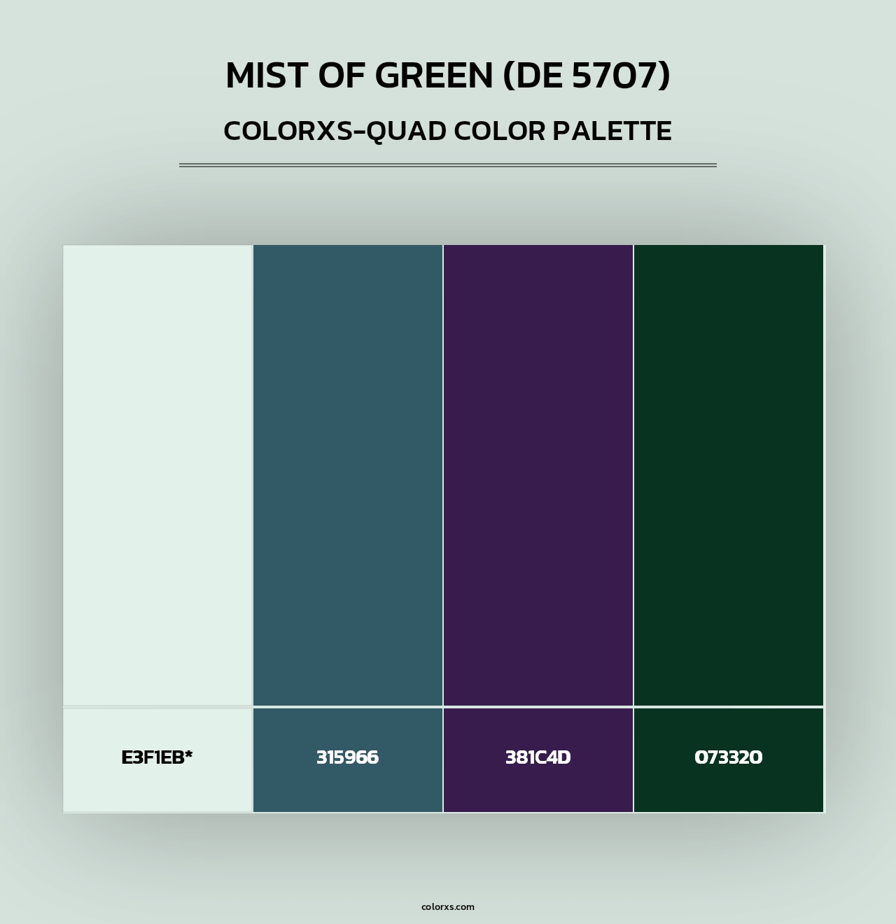 Mist of Green (DE 5707) - Colorxs Quad Palette