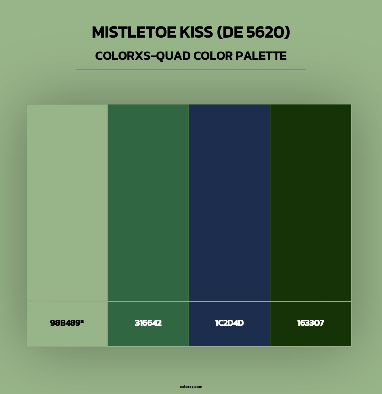 Mistletoe Kiss (DE 5620) - Colorxs Quad Palette