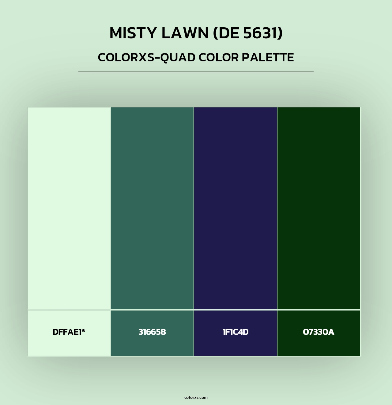 Misty Lawn (DE 5631) - Colorxs Quad Palette