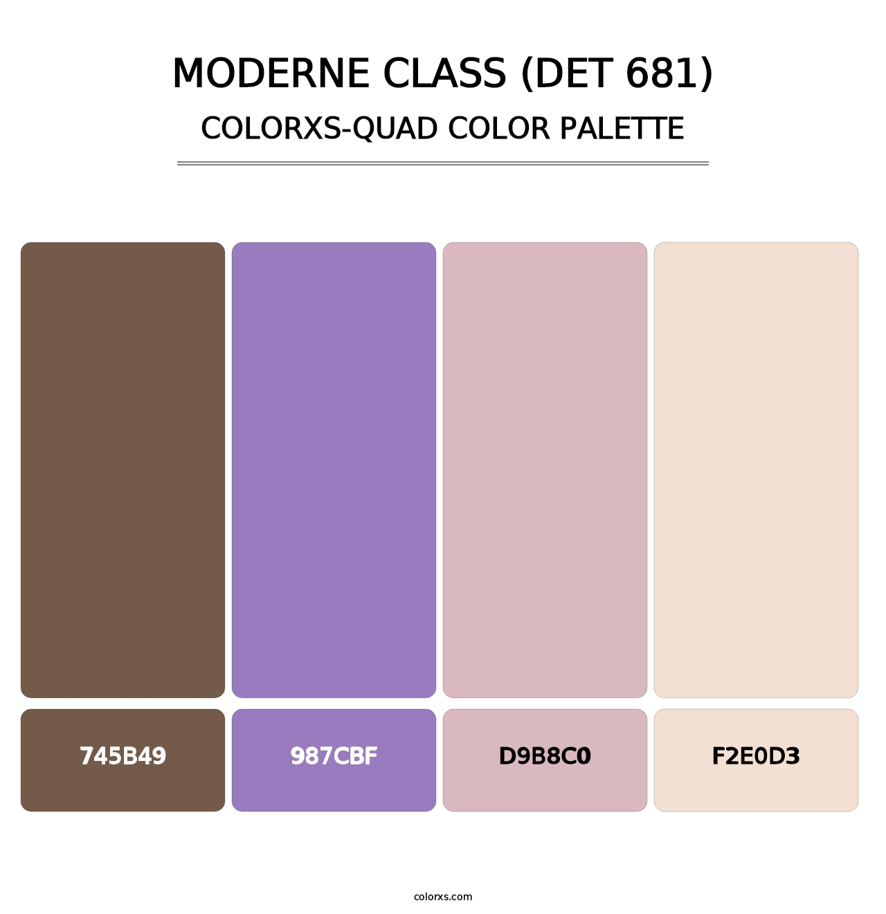 Moderne Class (DET 681) - Colorxs Quad Palette