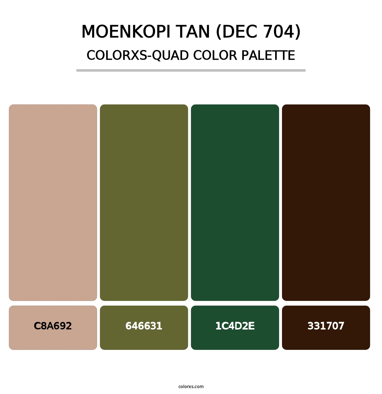 Moenkopi Tan (DEC 704) - Colorxs Quad Palette