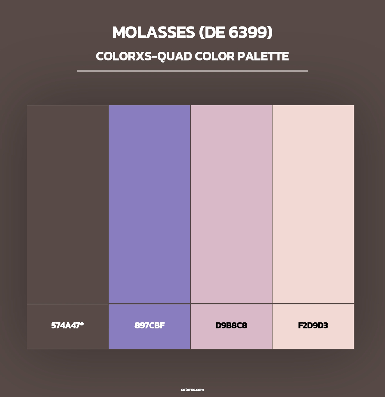 Molasses (DE 6399) - Colorxs Quad Palette
