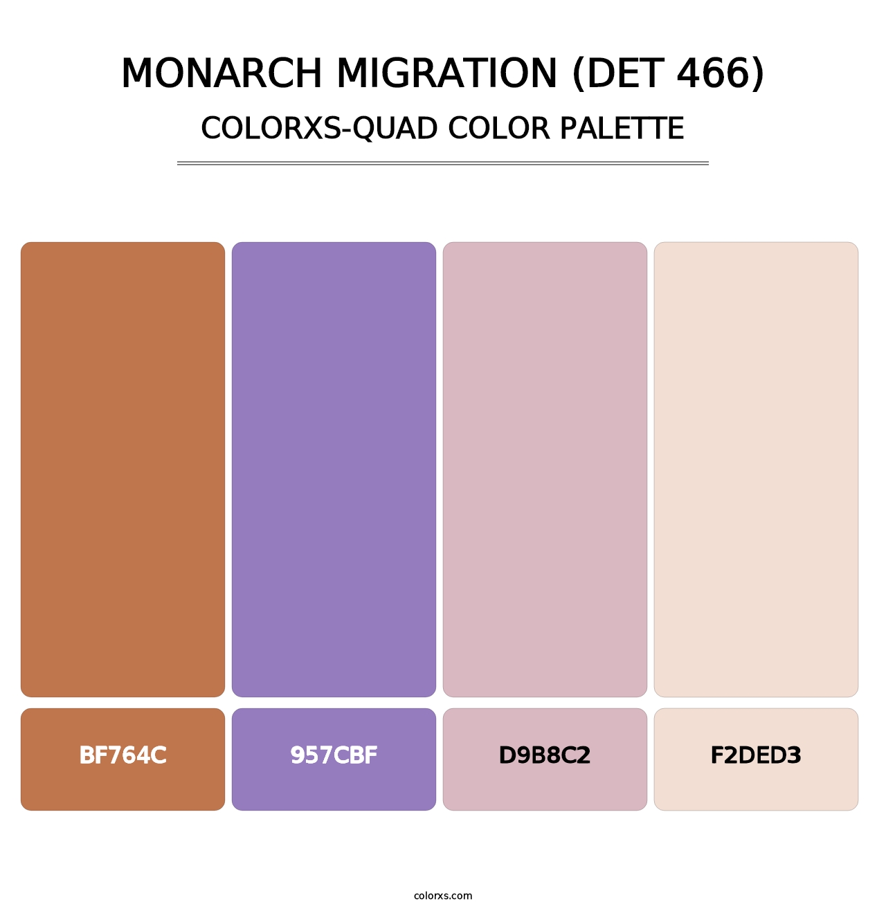 Monarch Migration (DET 466) - Colorxs Quad Palette