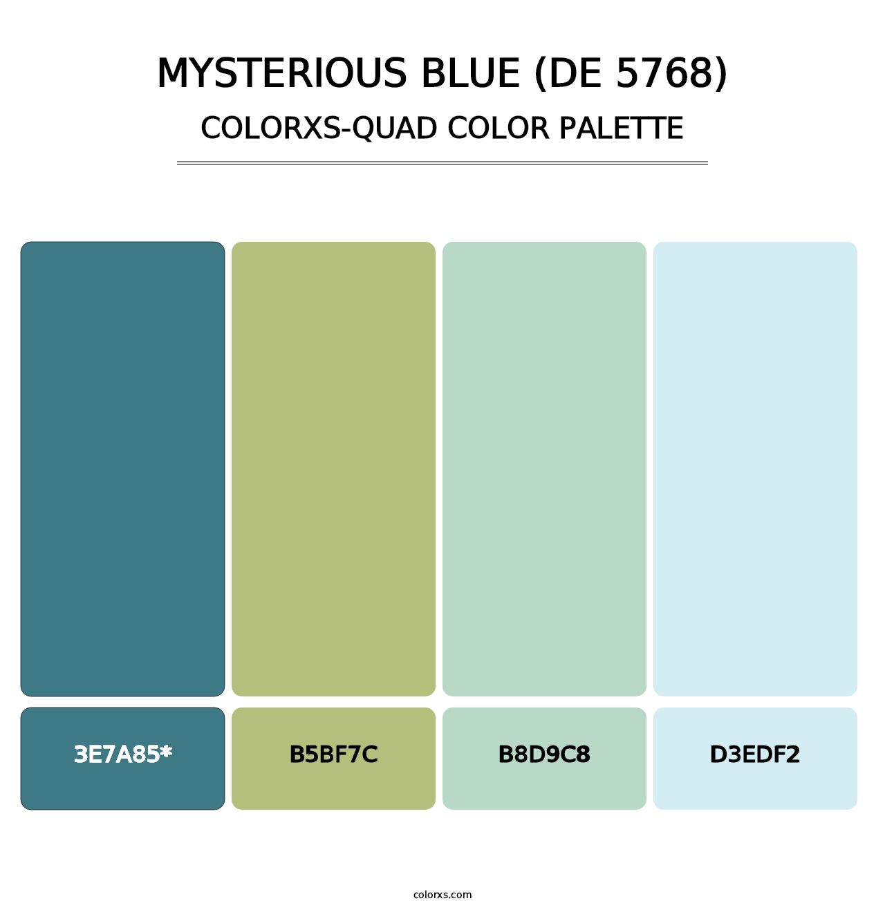 Mysterious Blue (DE 5768) - Colorxs Quad Palette
