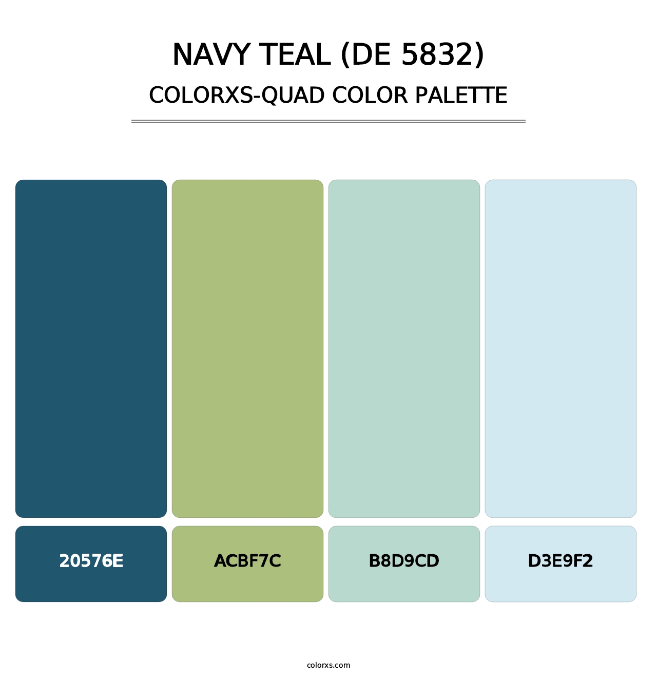 Navy Teal (DE 5832) - Colorxs Quad Palette