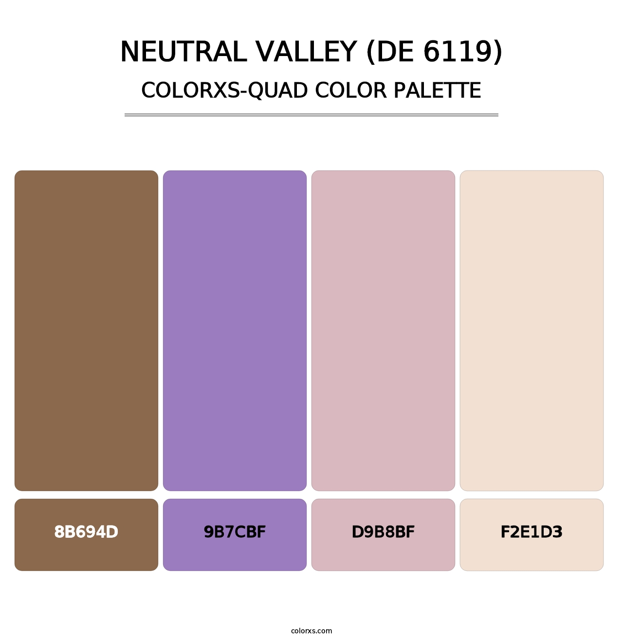 Neutral Valley (DE 6119) - Colorxs Quad Palette