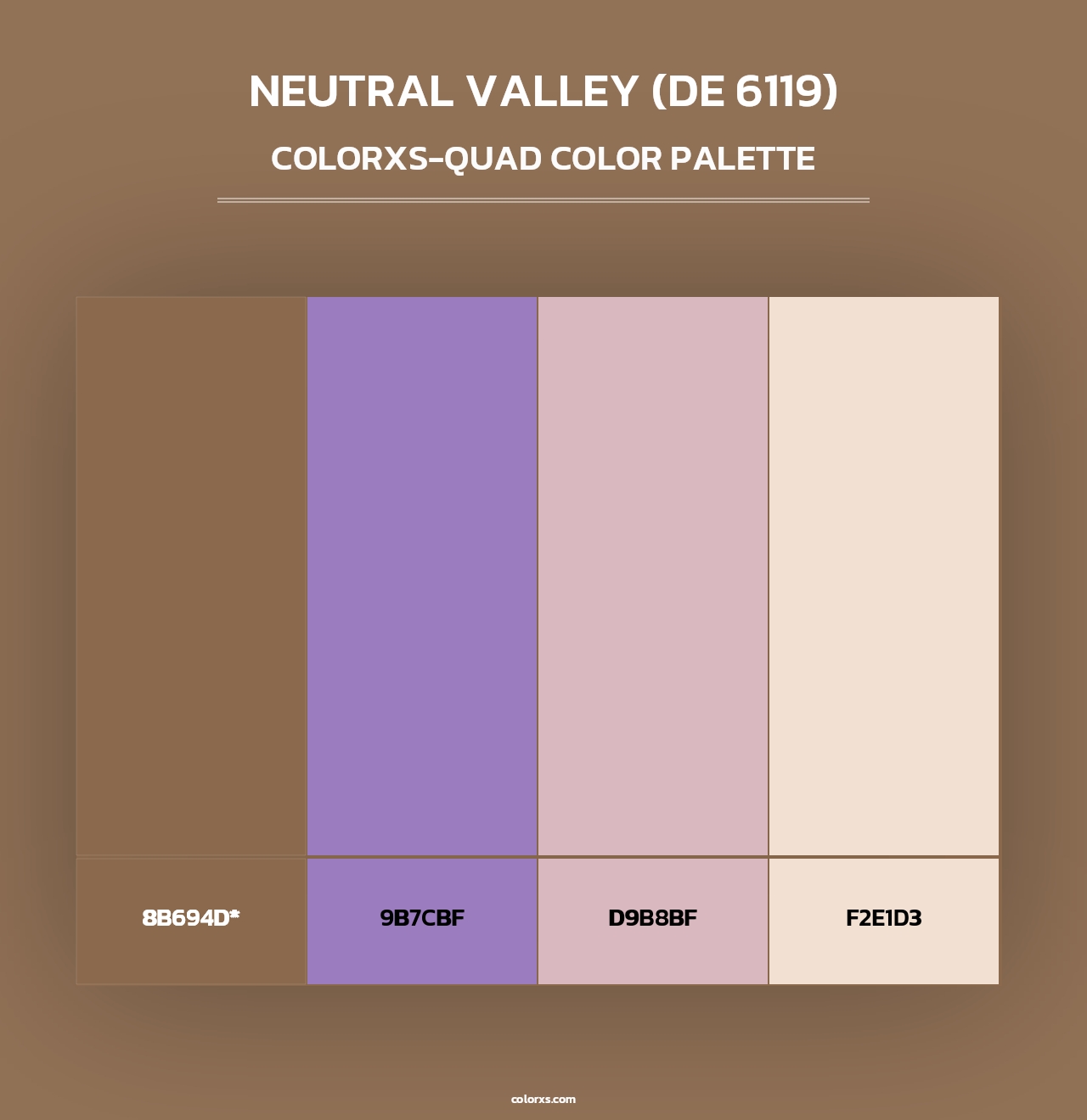 Neutral Valley (DE 6119) - Colorxs Quad Palette