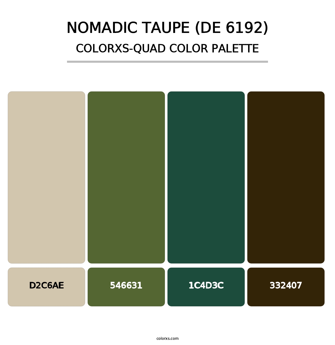 Nomadic Taupe (DE 6192) - Colorxs Quad Palette
