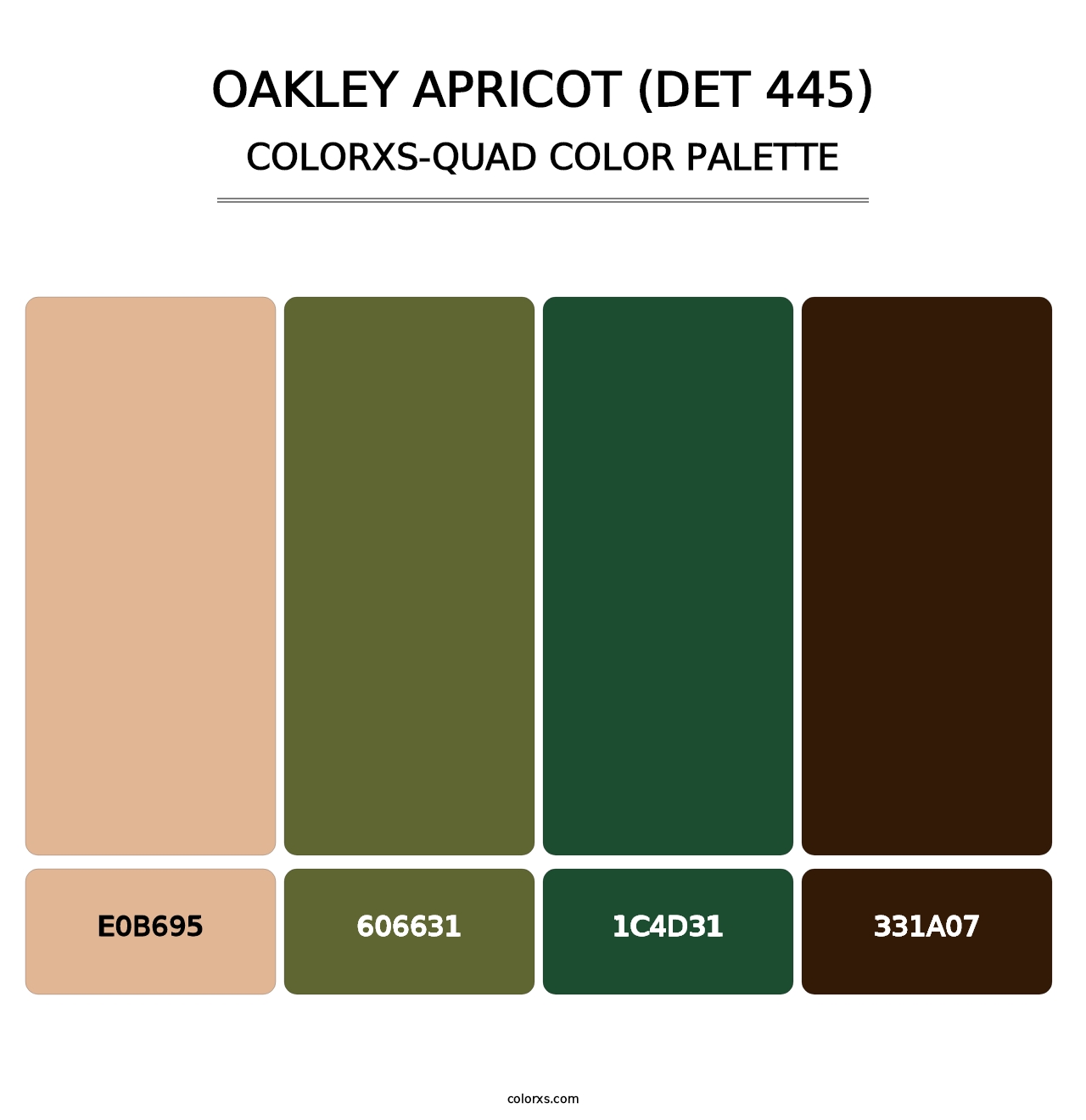 Oakley Apricot (DET 445) - Colorxs Quad Palette