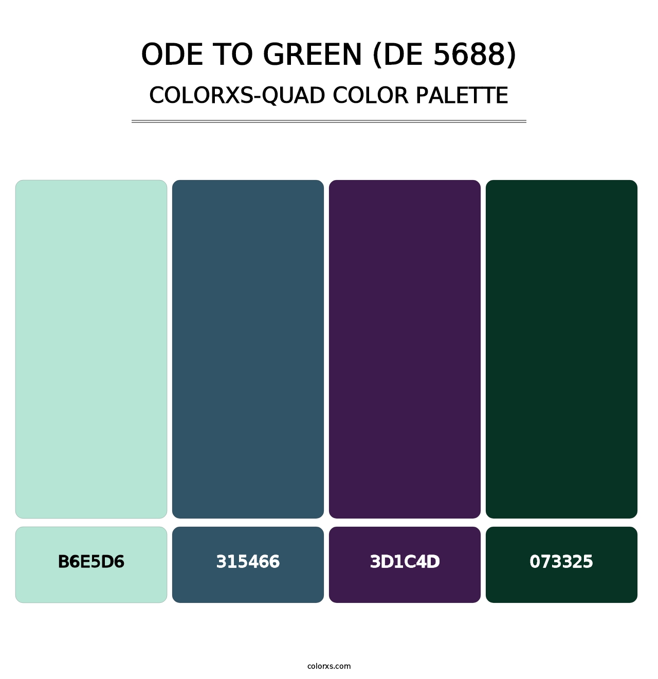 Ode to Green (DE 5688) - Colorxs Quad Palette