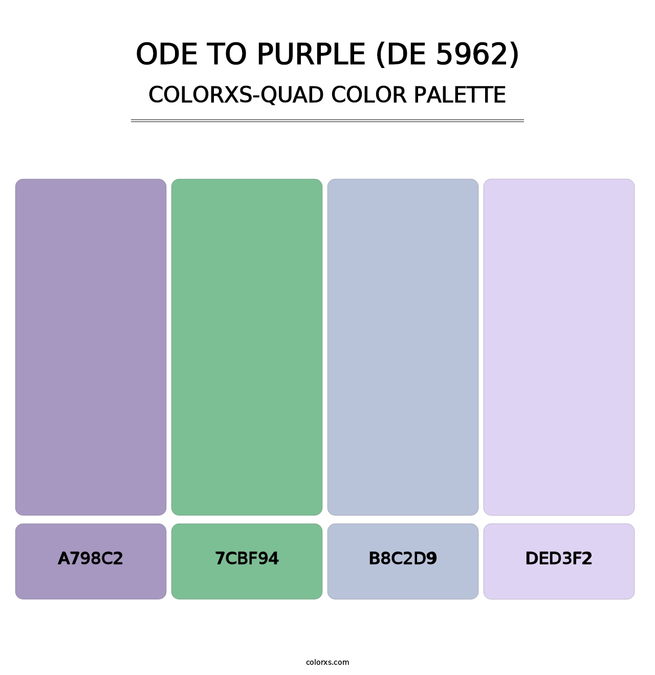 Ode to Purple (DE 5962) - Colorxs Quad Palette
