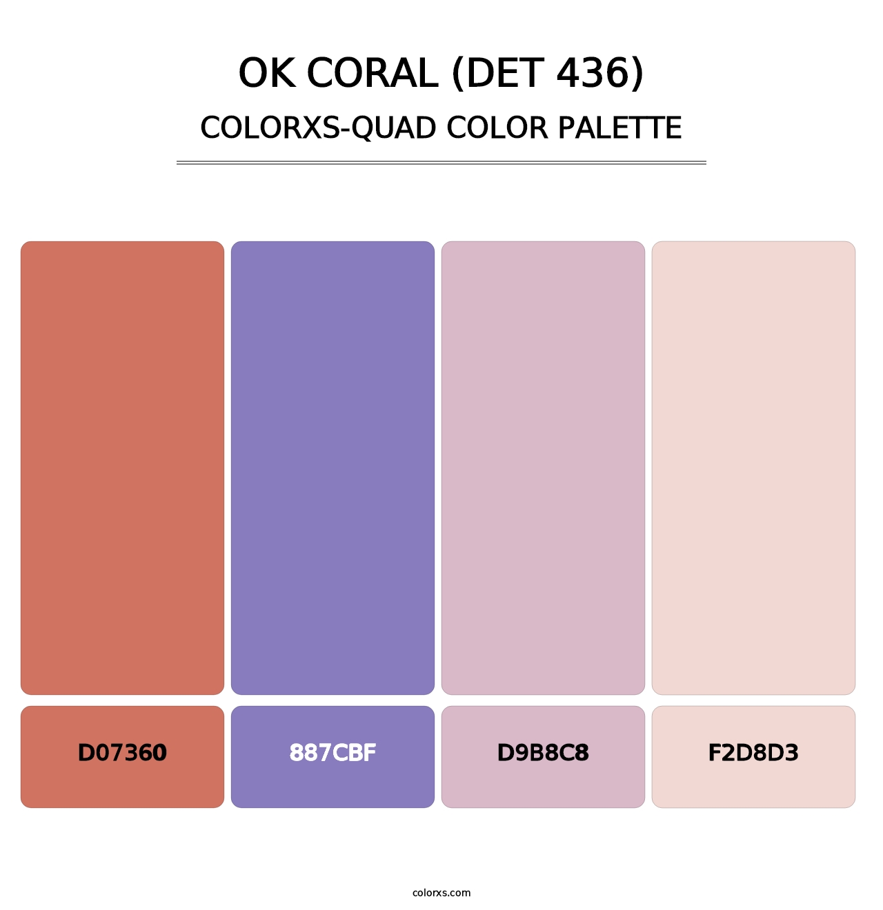 OK Coral (DET 436) - Colorxs Quad Palette