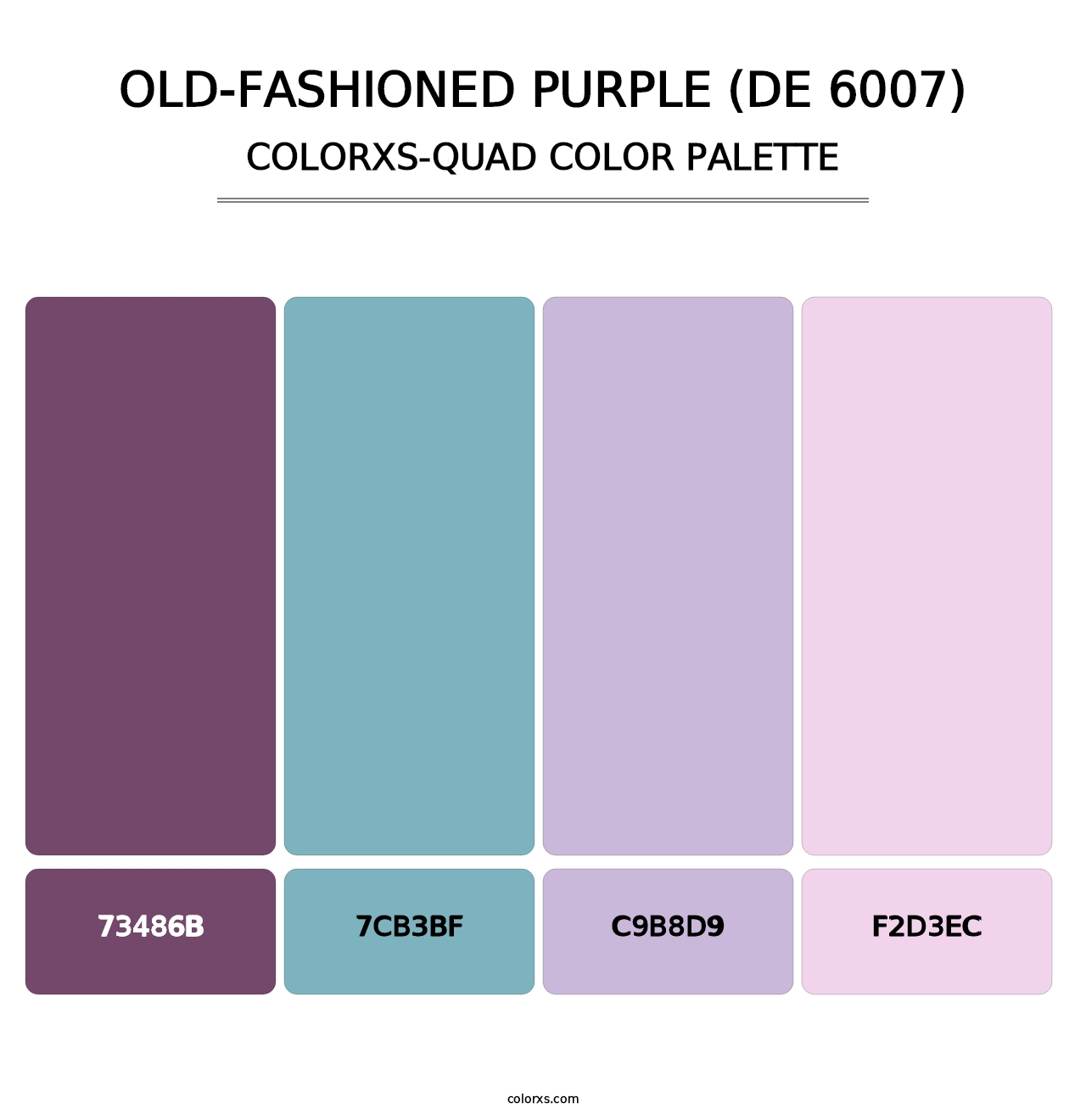 Old-Fashioned Purple (DE 6007) - Colorxs Quad Palette