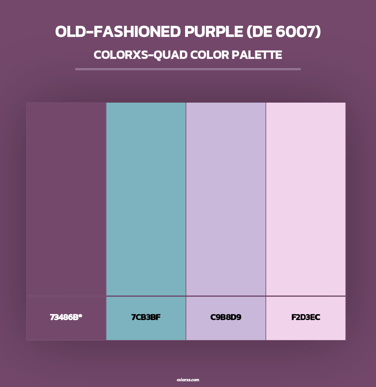 Old-Fashioned Purple (DE 6007) - Colorxs Quad Palette