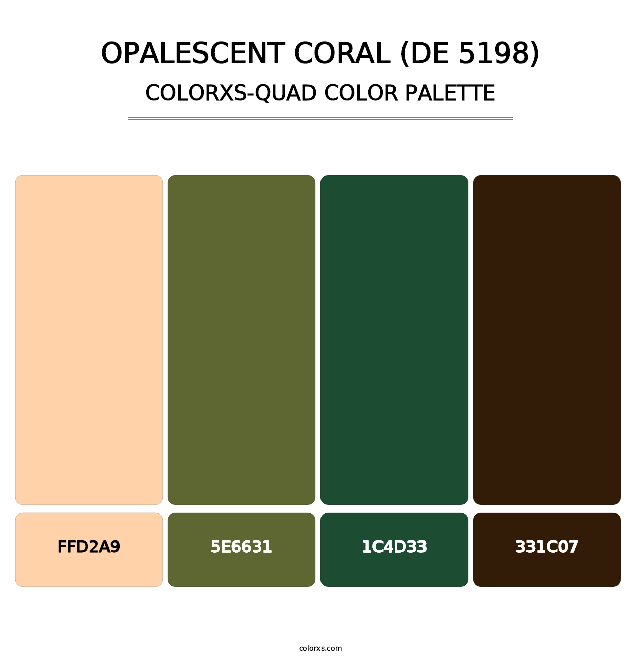 Opalescent Coral (DE 5198) - Colorxs Quad Palette