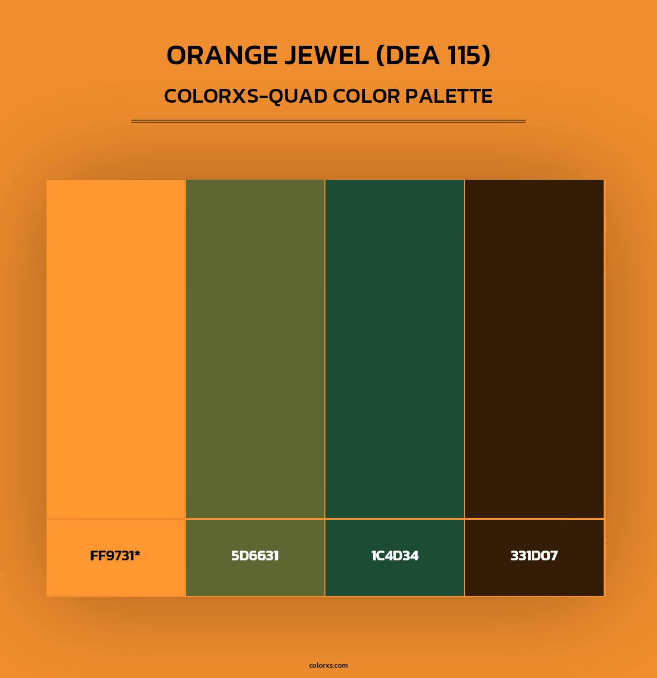 Orange Jewel (DEA 115) - Colorxs Quad Palette