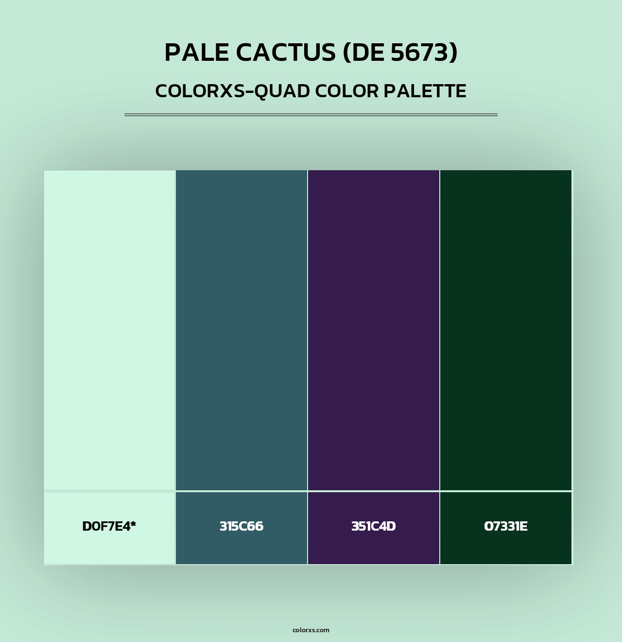 Pale Cactus (DE 5673) - Colorxs Quad Palette