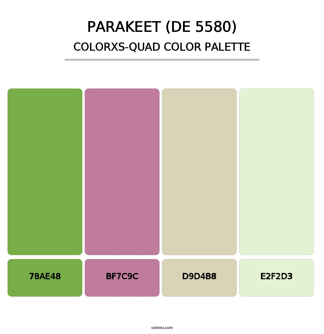 Parakeet (DE 5580) - Colorxs Quad Palette