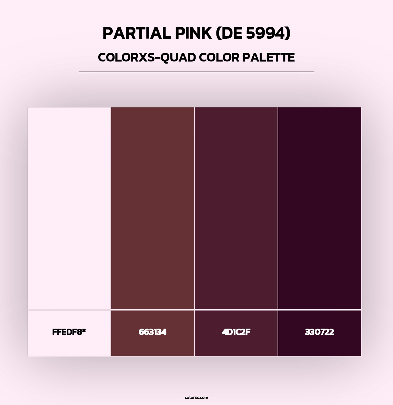 Partial Pink (DE 5994) - Colorxs Quad Palette