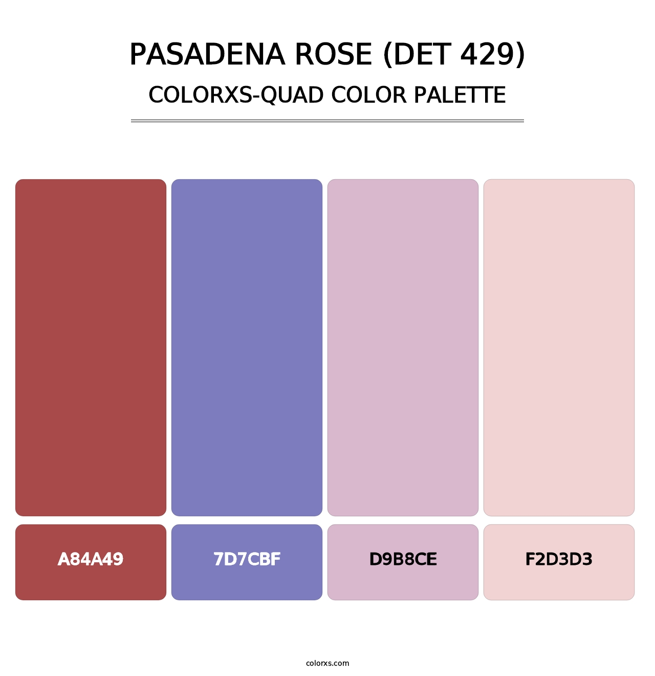 Pasadena Rose (DET 429) - Colorxs Quad Palette