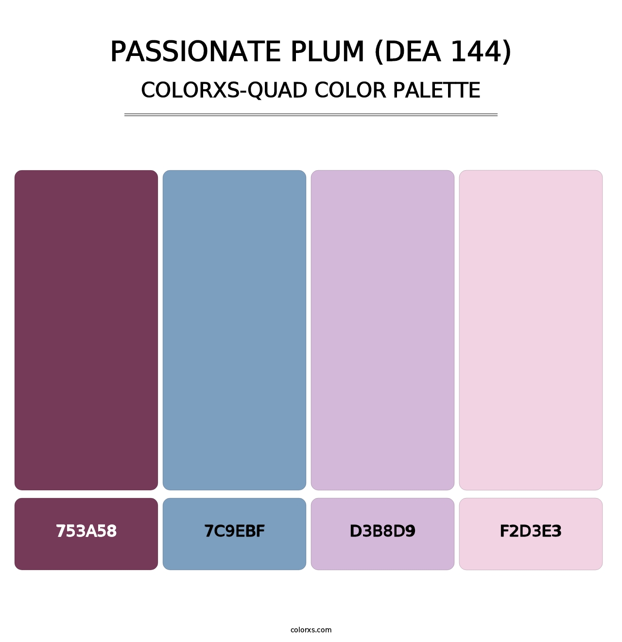 Passionate Plum (DEA 144) - Colorxs Quad Palette