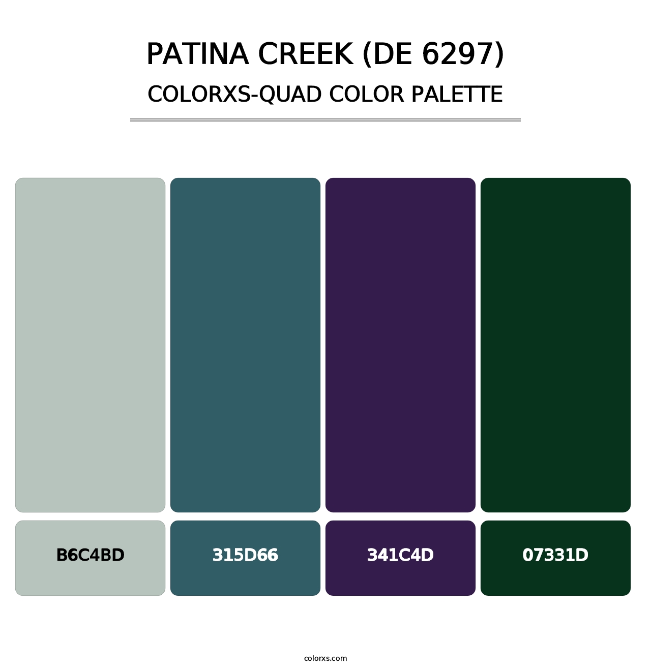Patina Creek (DE 6297) - Colorxs Quad Palette