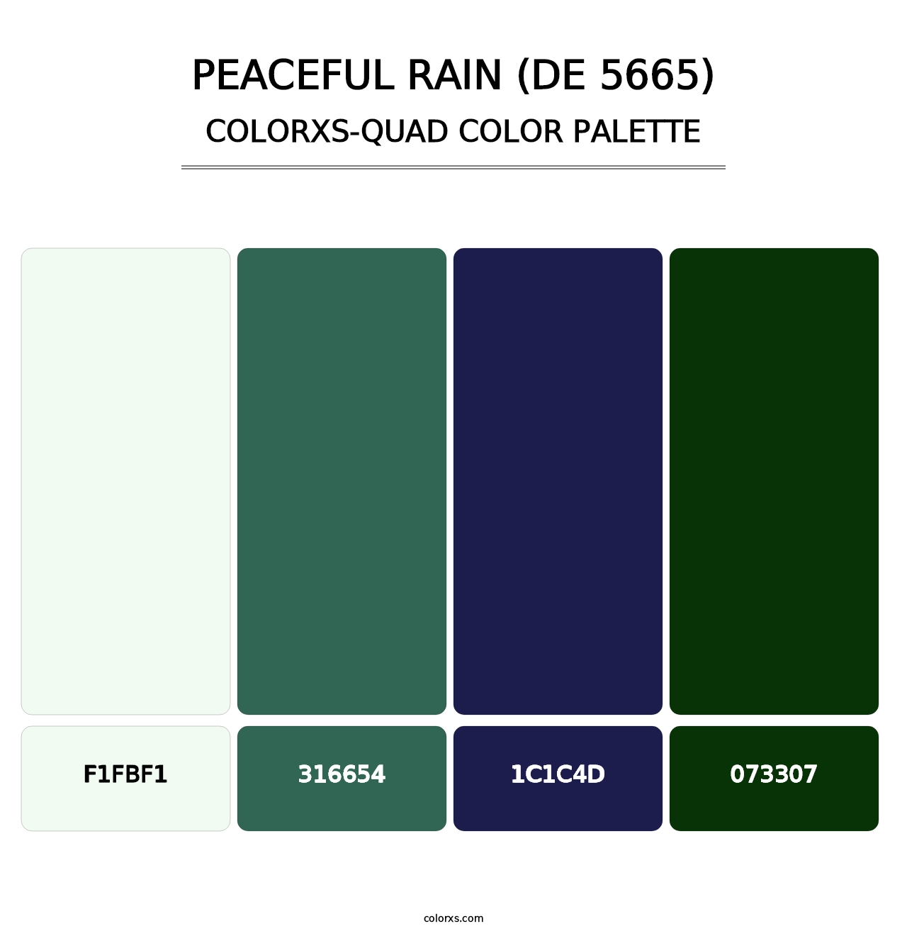 Peaceful Rain (DE 5665) - Colorxs Quad Palette