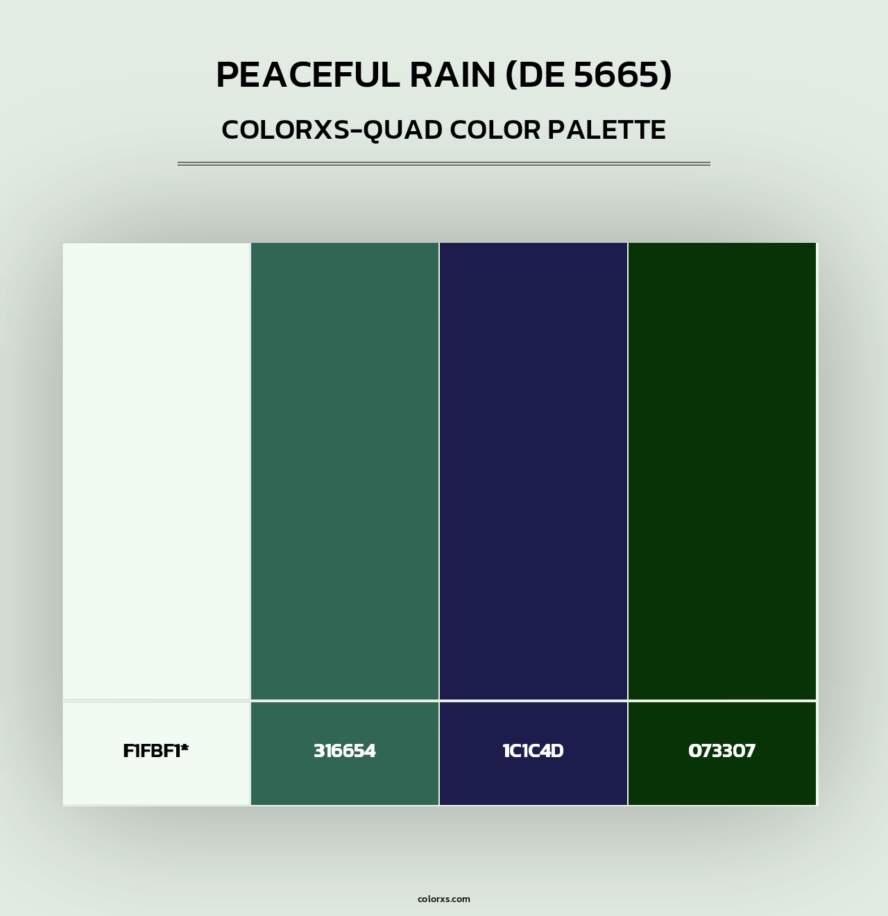 Peaceful Rain (DE 5665) - Colorxs Quad Palette