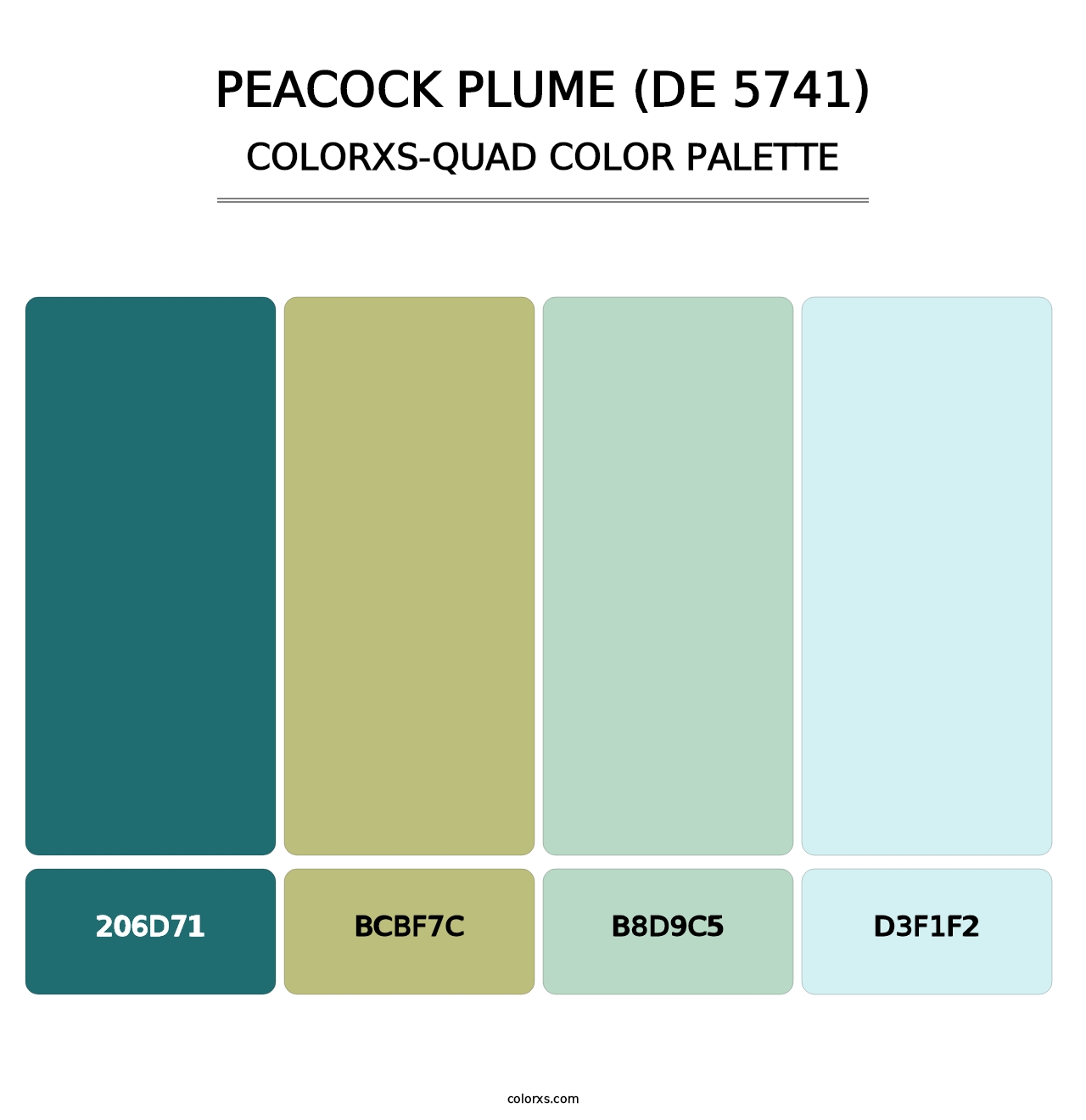 Peacock Plume (DE 5741) - Colorxs Quad Palette